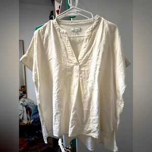 Madewell linen shirt off white medium